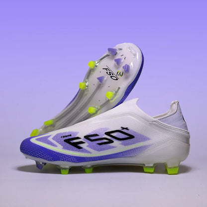 Pro Without-lace F50 Mens Soccer Shoes Boys Training Non-Slip Turf Soccer Cleats TF/FG Football Sneakers Chuteira Campo 35-45