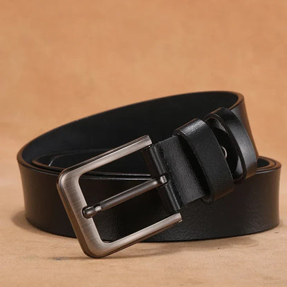 High Quality Genuine Leather LONG Large Pin Buckle Male Belts Waist for Mens 110 120 130 140 150 160 170cm Plus Size Men Belts