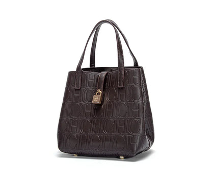 Classic Simple Solid Color Women's New 2024 Large Capacity Handbag Letter Element Women's Handbag