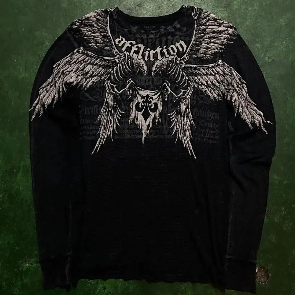 Camiseta masculina europeia e americana com estampa de caveira, confortável e respirável, gola redonda, moda de rua, top para ambientes externos