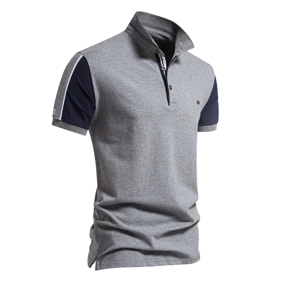 2024 New Summer Patchwork Polo Shirt For Men Brand Quality Short Sleeve Baseball Mens Polos