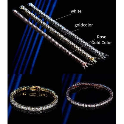 gold bracelet men Moissanite Tennis Bracelet Original S925 Sterling Sier Plated White Gold With GRA Bracelets For Women Man
