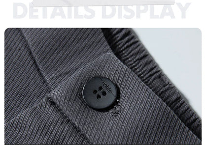 Stretch Fleece Casual Pants Men Korean Thickened Straight Thermal Velvet Pants Male Winter Business Soft Slim Fit Trousers