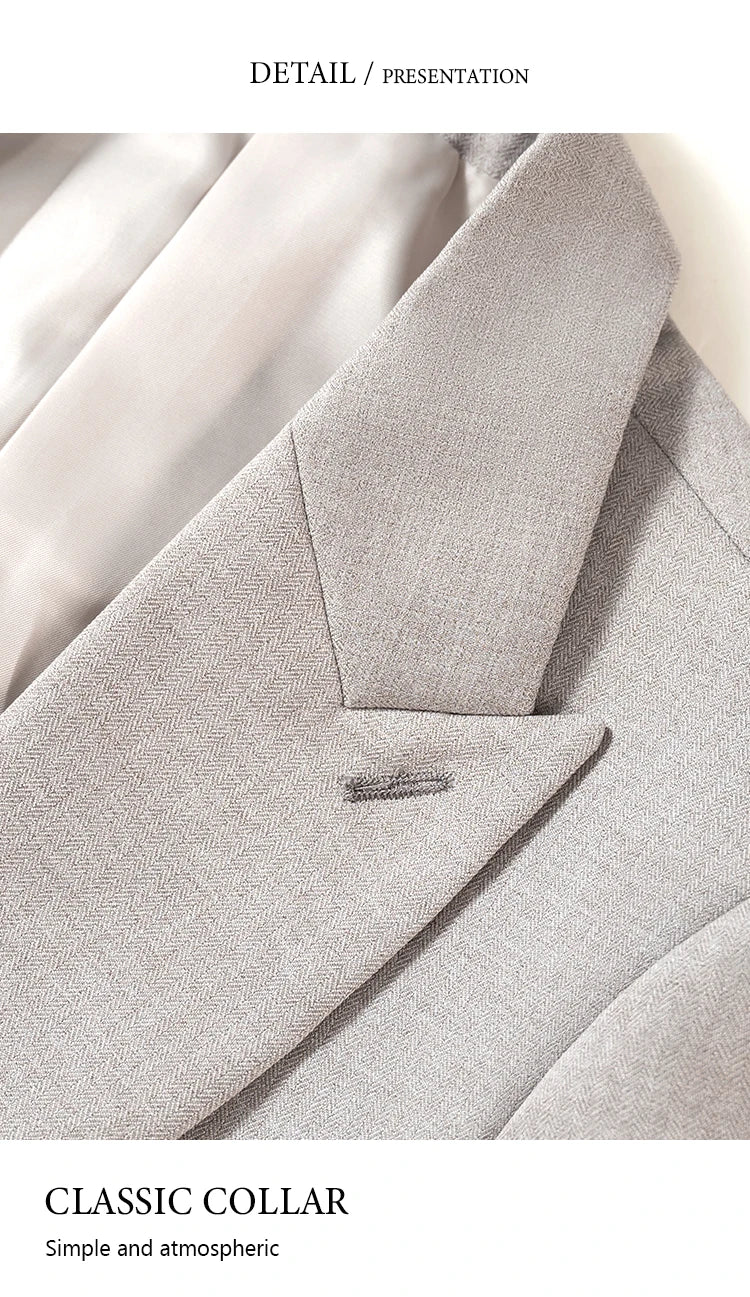 high quality men suits 3 piece set elegant slim fit formal office and leisure banquet groomsman set groom's suit