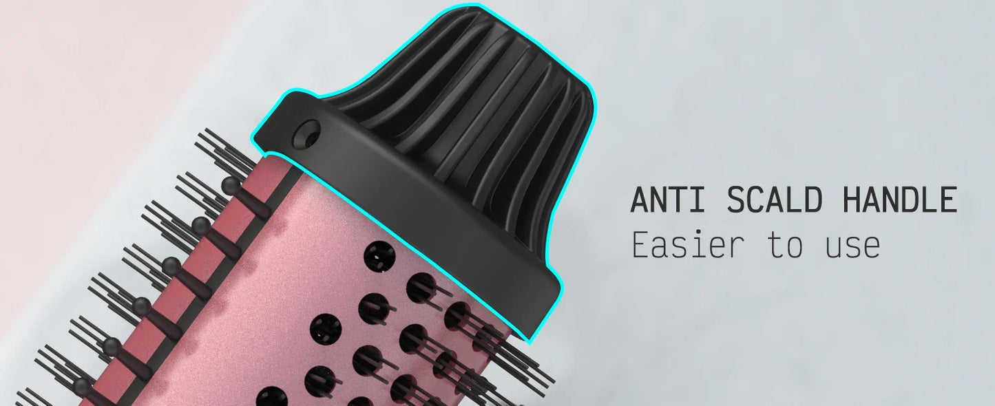 Curling lron Brush 2 in 1 Electric Hair Comb Negative lon Hair Dryer Styling Appliances Portable Professional Hair Strai