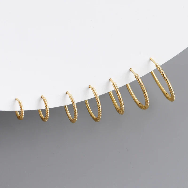 925 Sterling Silver Fashion Piercing Charm Twist Huggies Hoop Earrings for Women Rock Gothic Unisex Jewelry Ear Buckles