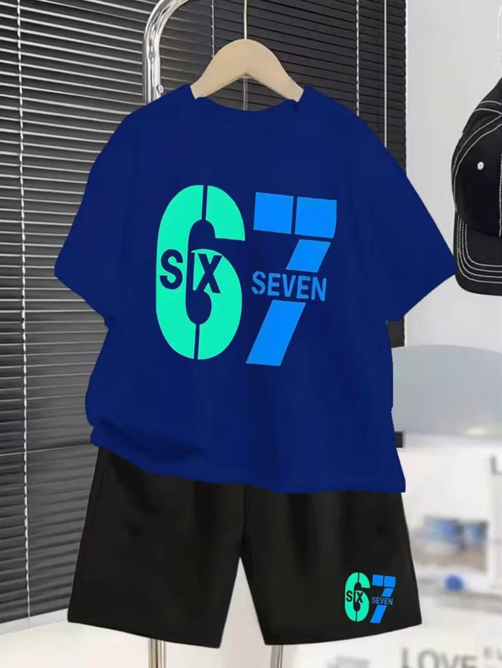 New Cool 67 Funny 3D Print Kids T-Shirt Shorts Set Fashion Children's Clothes Casual Boy Girl Short Sleeve Shorts Football Sets