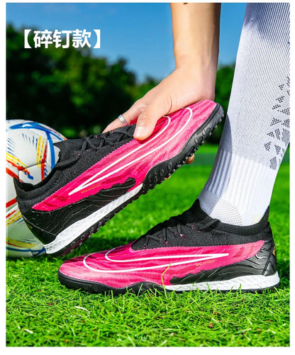 Men Training Football Boots Non-Slip Soccer Shoes Outdoor Cleats Futsal Breathable Sneakers Unisex Comfortable FG/TF Ultralight