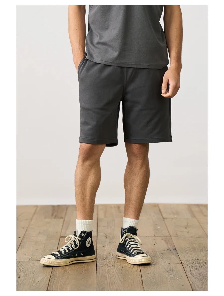 Oversize 390gsm Fabric Jogger Shorts Casual Drawstring