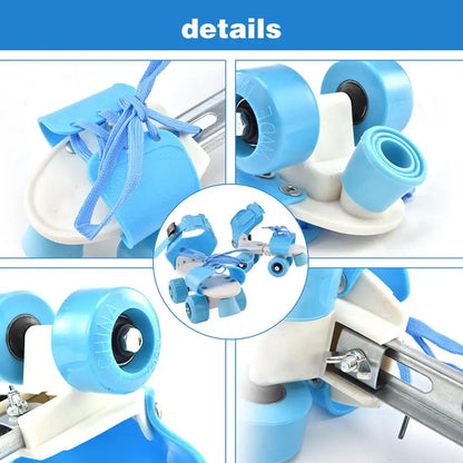 Roller Skates Double Row Beginner Roller Skates For Girls Adjustable Sizes Inline Skates Easy To Wear Simple Design Walking