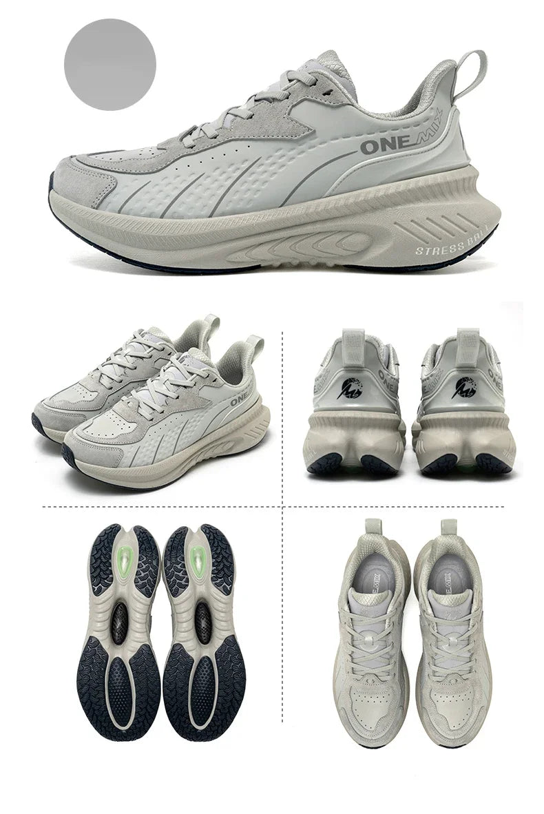 Winter Training Running Shoes for Men Sport Shoes Leather Warm Wear-resistant Female Jogging Shoes Walking Sneakers