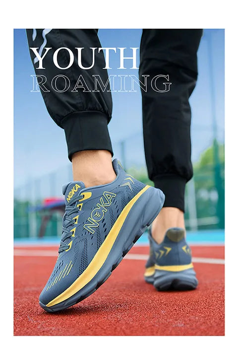 New men's casual sports shoes with shock absorption, breathable running shoes, anti slip and wear-resistant outdoor hiking shoes