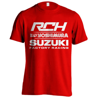 Suzuki Summer 100% Cotton Men's T-Shirt for Outdoor Extreme Sports, Motorcycle Riding Enthusiasts, Casual Short Sleeve