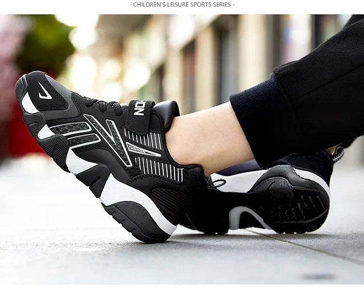 Children Boys Shoes School Sports Fashion Leather for Kids Tennis Casual Sneakers Children's Boy Running Walking Outdoor Shoe
