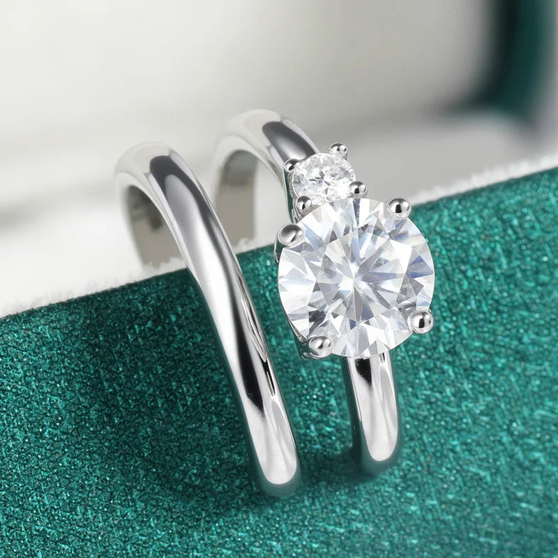 0.5ct Excellent Cut Moissanite Clip Earrings for Women Shine Double-layered Ear Clips Fine Jewelry S925 Sterling Silver