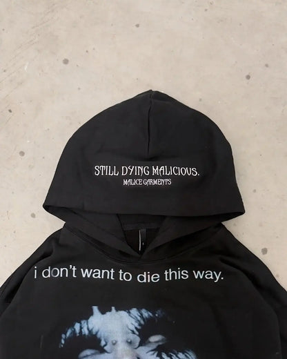 Vintage Style Hoodie Embroidery Print Hoodies Women Grunge Sweatshirt Tops Streetwear Harajuku Gothic Y2k Women Clothing