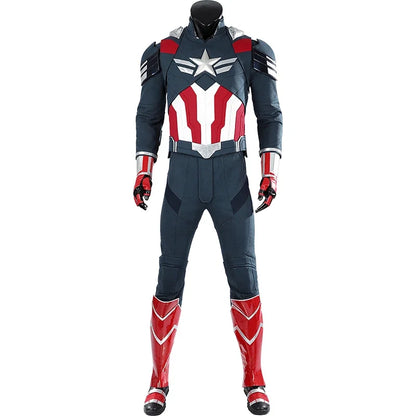 New Superhero Cosplay Costume Captain Steve Rogers Suit Adult Men Halloween Comic Con Outfit Custom Made Superhero Jumpsuit