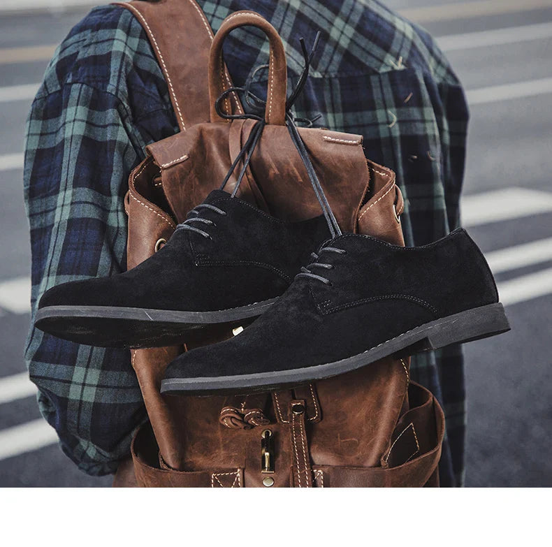 Sapatos Masculinos Derby de Luxo, Sapatos de Couro de Camurça de Alta Qualidade para Homens, Sapatos Casuais de Negócios, Sapatos de Amarrar Masculinos para Festas e Casamentos, Tamanho Grande