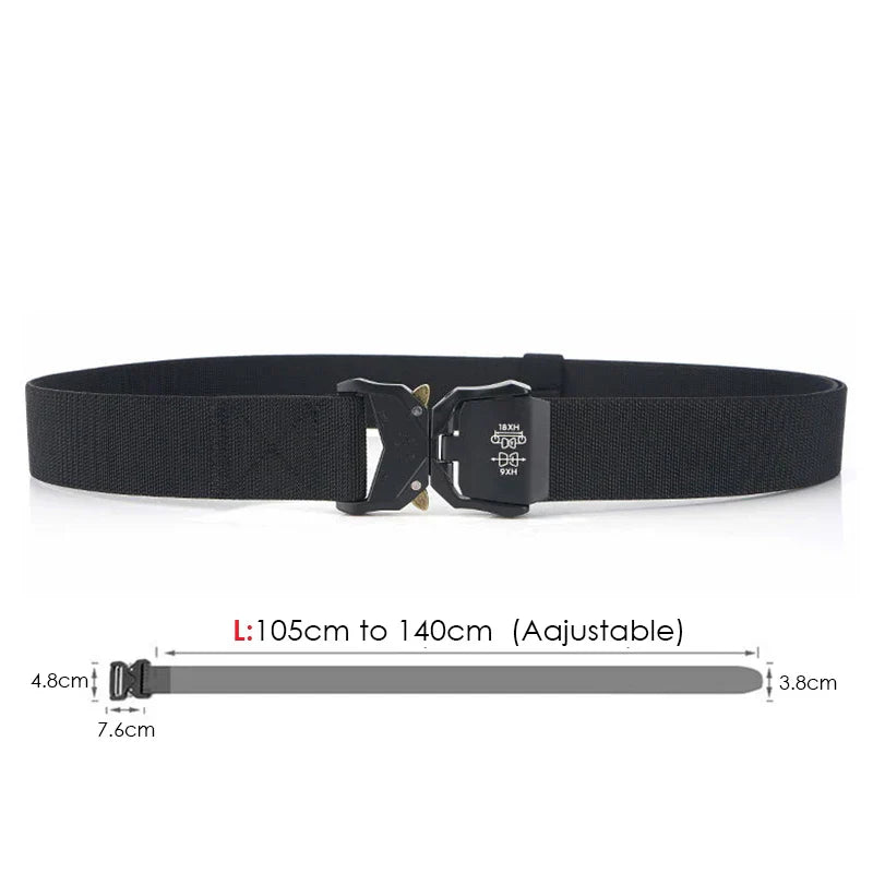 140cm Elastic Belt For Men Aluminum Alloy Quick Release Buckle Strong Nylon Tactical Belt Male Military Accessories