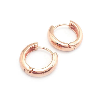 6PCS 14MM 16MM 18MM 23MM 25MM 30MM 18K Gold Color Brass Round Circle Loop Earrings Hoops Jewelry Making Supplies Accessories