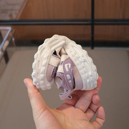 Children's Sports Sandals 3-18 Years Old Blue Hollow Breathable Boys Girls Casual Shoes Light Purple Soft Non-slip Kids Sneakers