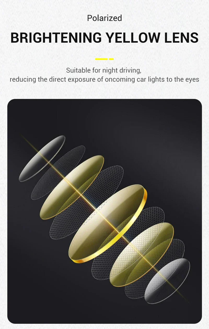 Yellow Polarized Cycling Sunglasses Men Bike MTB Driving Glasses Women Outdoor Sports Hiking Fishing UV400 Glasses