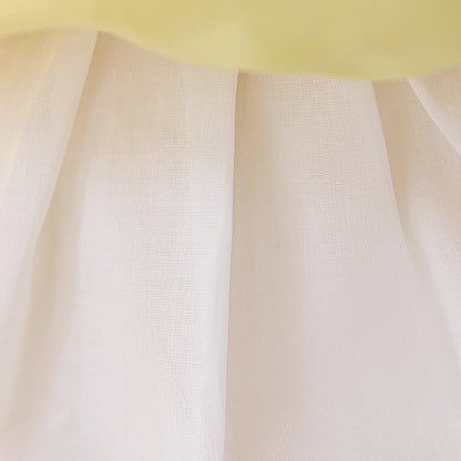 Vestidos de festa infantis amarelo claro adequados para festas de aniversário, vestidos de princesa, bem como para bailes de formatura e cerimônias de formatura.