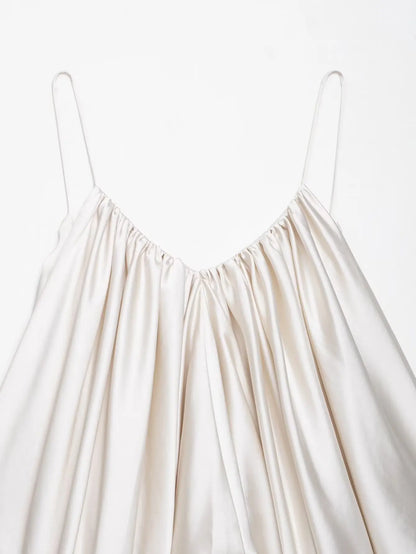 New Slip Tops Fashion Satin Elegant Crop Top Woman 2026 Sleeveless Thin Straps Short Tops For Women Backless Sexy Party Top