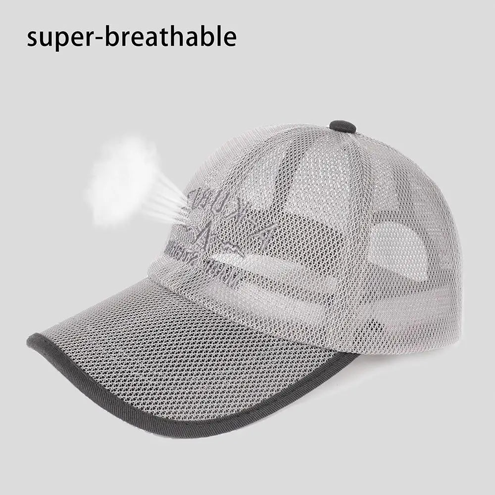 Summer Mesh Baseball Cap for Men Adjustable Visor Hat Quick Dry Breathable Sun Hats For Women Men snapback Outdoor Sports caps