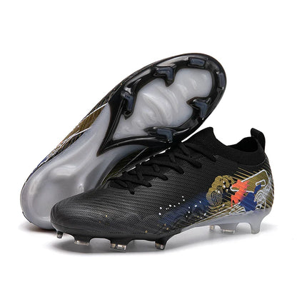 New Men Football Boots Soccer Cleats FG Non-Slip Training Shoes Soccer Shoes Long Spikes Match Ultralight Outdoor Drop Shipping