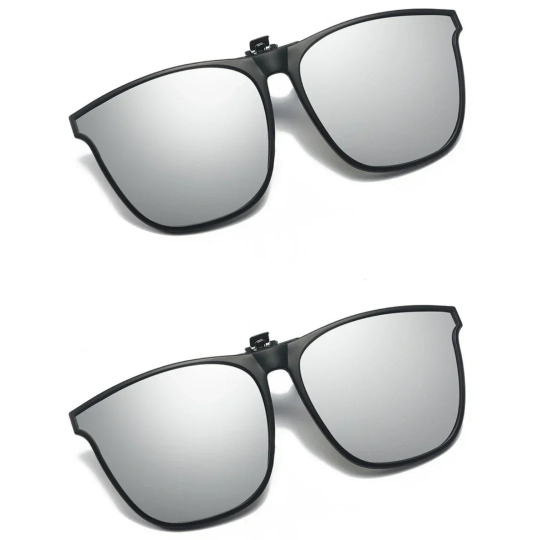 New PC Clip Sunglasses for Outdoor Fishing and Driving. Clip Sunglasses for Day and Night Use.