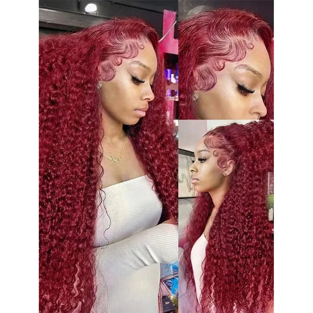 42 40 Inch 250% Density Jerry Curly 13x4 HD Lace Frontal Wig Glueless Pre Plucked Wet and Wavy Curly Human Hair Wig