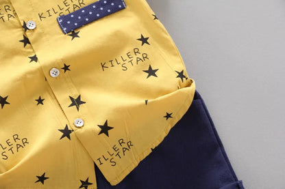 New Summer Baby Clothes Suit Children Boys Casual Shirt Shorts 2Pcs/Sets Infant Outfits Toddler Fashion Costume Kids Tracksuits
