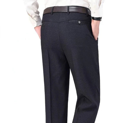 Big Plus Size Formal Pants Men's Bussiness Summer Thin Autumn Thick Black Blue Gray Stretch Loose Suit Office Trousers GOZBKF