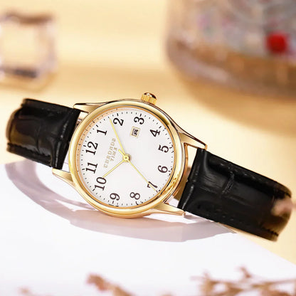 Luxury Watch For Woman High Quality Ladies Quartz Watch Waterproof Date Leather Women Watches reloj+box