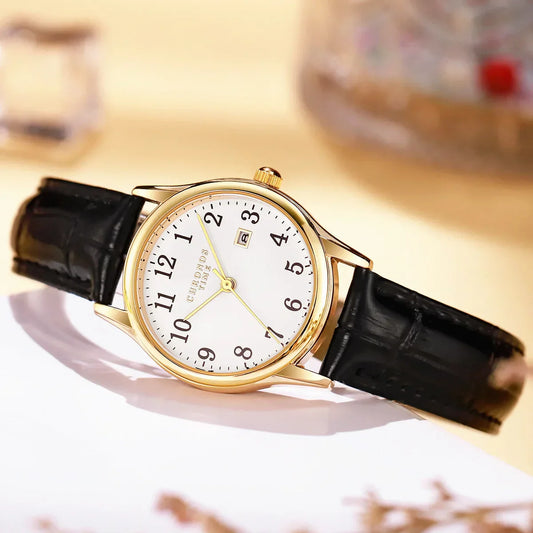 Luxury Watch For Woman High Quality Ladies Quartz Watch Waterproof Date Leather Women Watches reloj+box