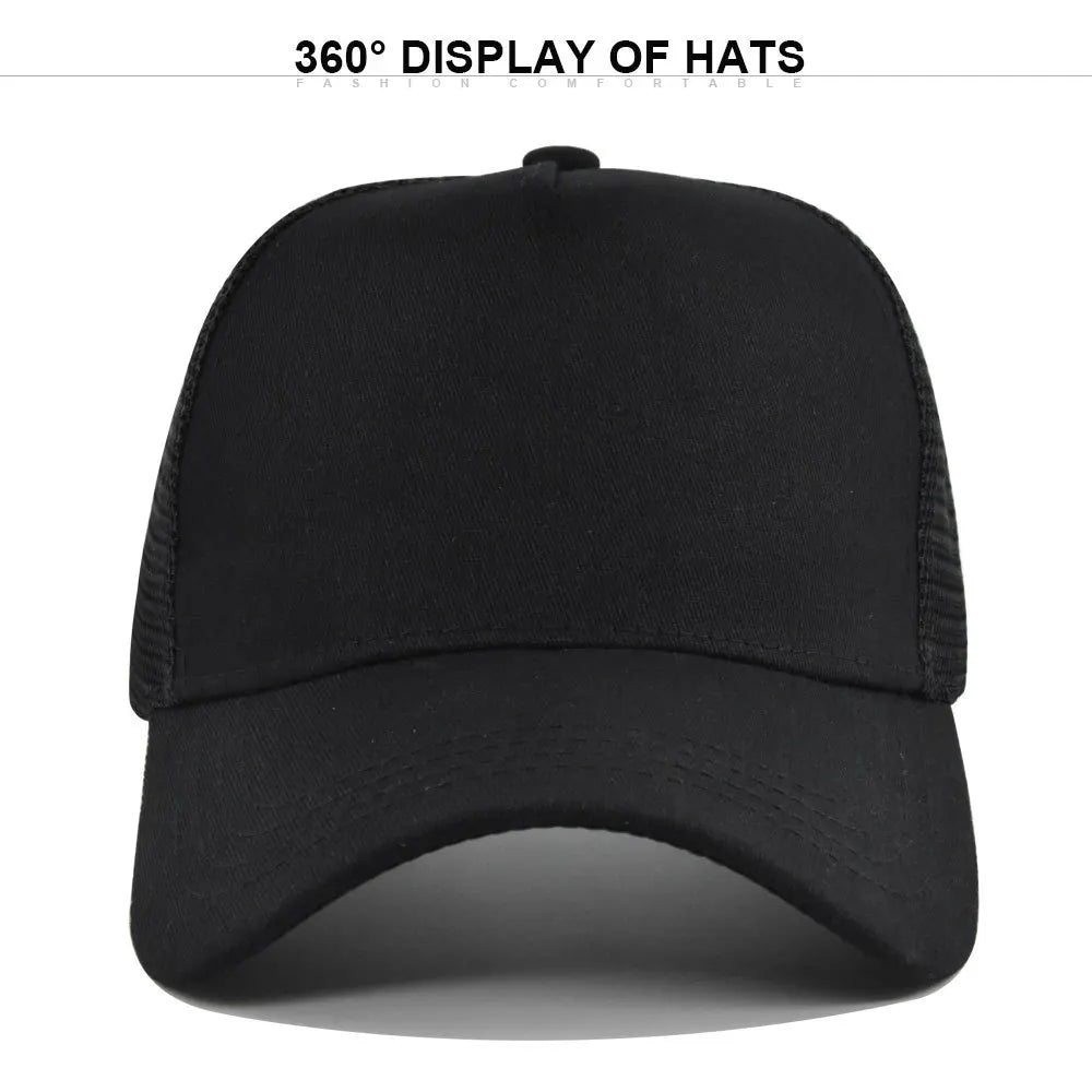 Fashion SunHat Outdoors Trucker Hat Cotton Mesh BreathableBaseball Cap Women Men Summer Sunshade MeshCap Truck Hat Cap Wholesale