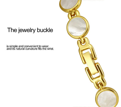 Luxury Ladies Watches Gold Small Dial Natural Shell Bracelet Clock Gifts For Women Lady Fashion Dress Quartz Wristwatch