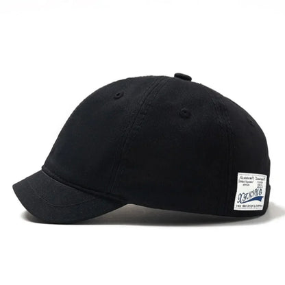 Trucker Style Short Brim Baseball Cap Adjustable Cotton Sunscreen Hat Nylon Fastener Tape Dad Hat Men Women