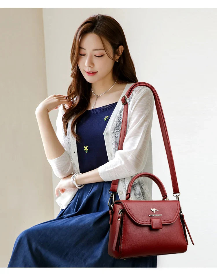 Authentic High Quality Soft Leather Luxury New Designer Fashion Casual Women's Shoulder Bag Handbag Crossbody Bags for Women2024