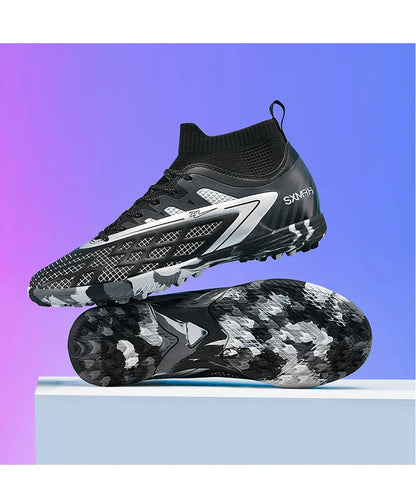 Double star youth football shoes, TF nail grip anti slip, unisex match training specific football shoes