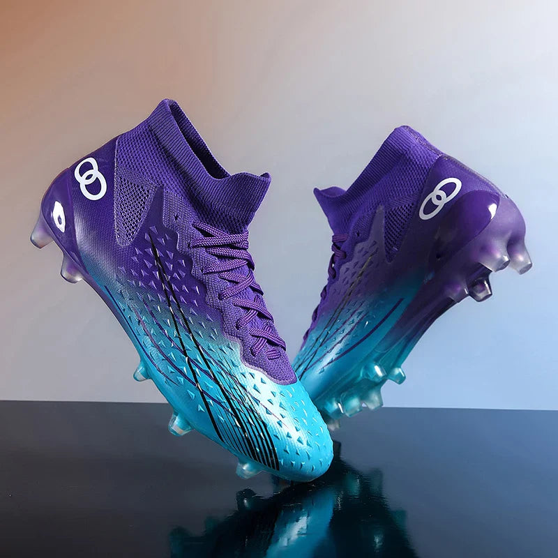 New Men Soccer Shoes Long Spikes Ultralight Football Boots Breathable Sneakers Indoor Match Cleats Training Drop Shipping