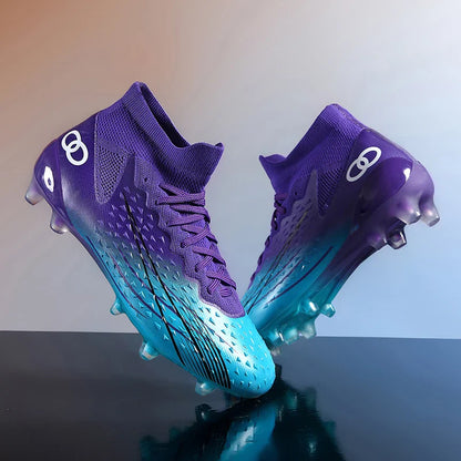 New Men Soccer Shoes Long Spikes Ultralight Football Boots Breathable Sneakers Indoor Match Cleats Training Drop Shipping