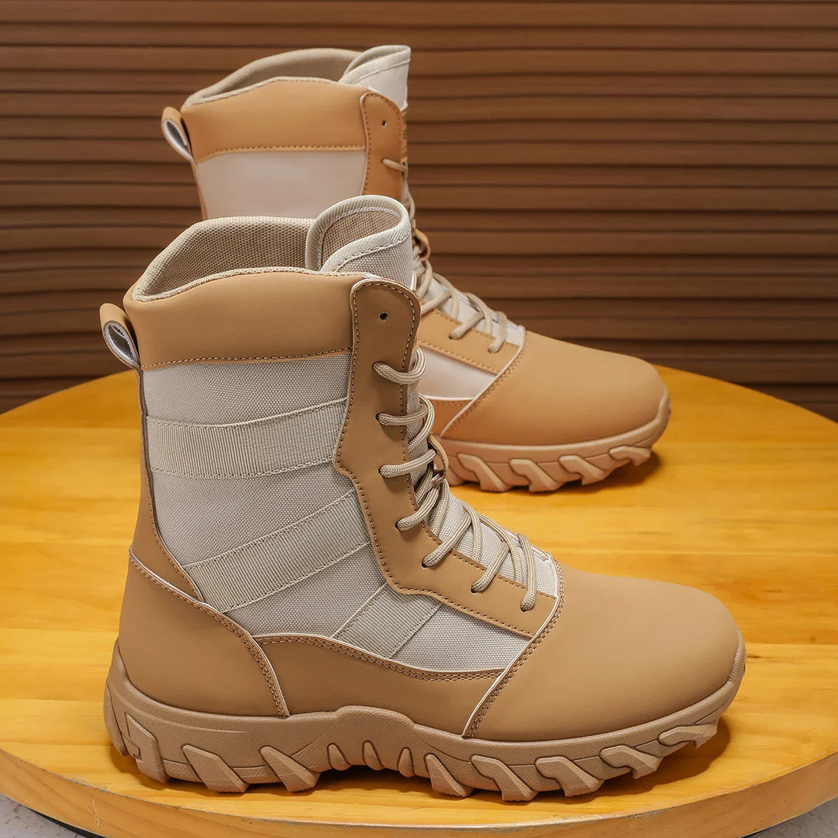 Men's high top boots, casual sports shoes, outdoor camouflage, wear-resistant, trendy and fashionable men's boots
