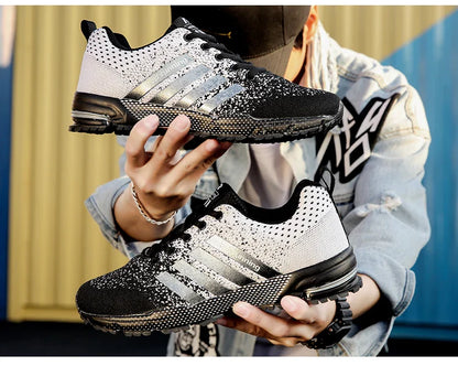 New fashionable plus-size men's casual sports shoes, walking and running shoes, tennis vulcanized men's shoes