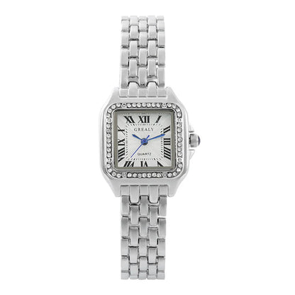 2025 Luxury Women's Fashion Square Watches Gold Alloy Strap Ladies Quartz Wristwatches Qualities Female Roman Scale Clock