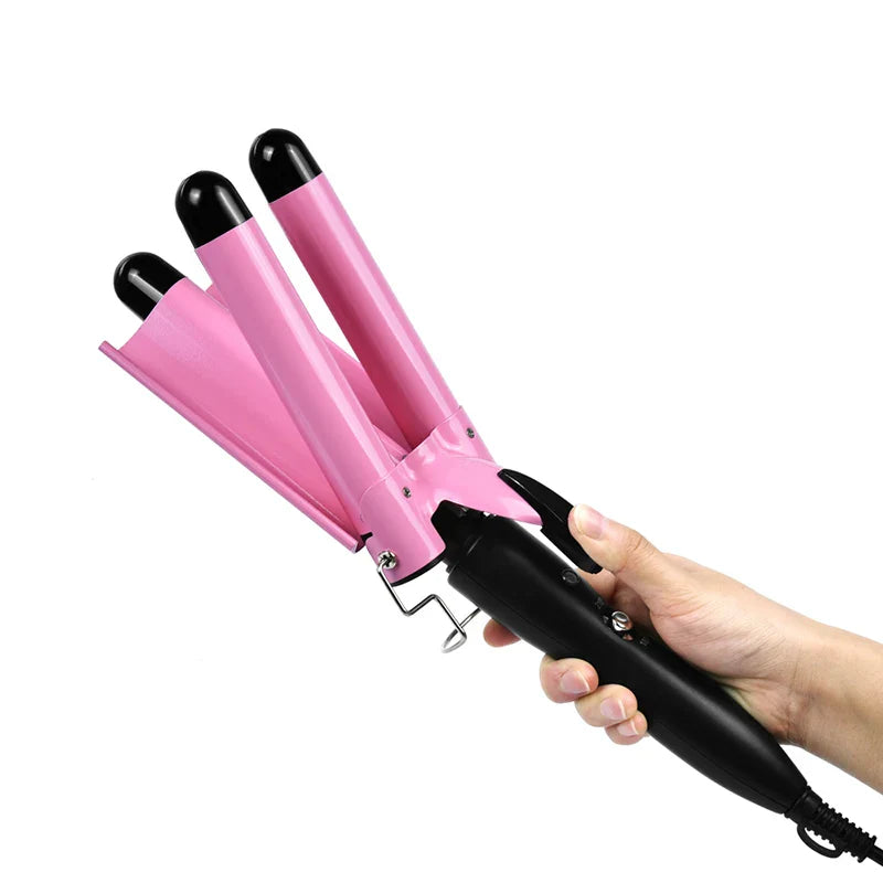Hot Selling Three Tube Curling Stick Egg Roll Fluffy Thin Curling Stick Waver Hair Curler 3 Barrel Hair Curler
