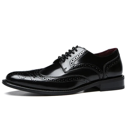2023 High Quality Handmade Oxford Dress Shoes Men Genuine Cow Leather Suit Shoes Footwear Wedding Formal Italian Shoes Hot