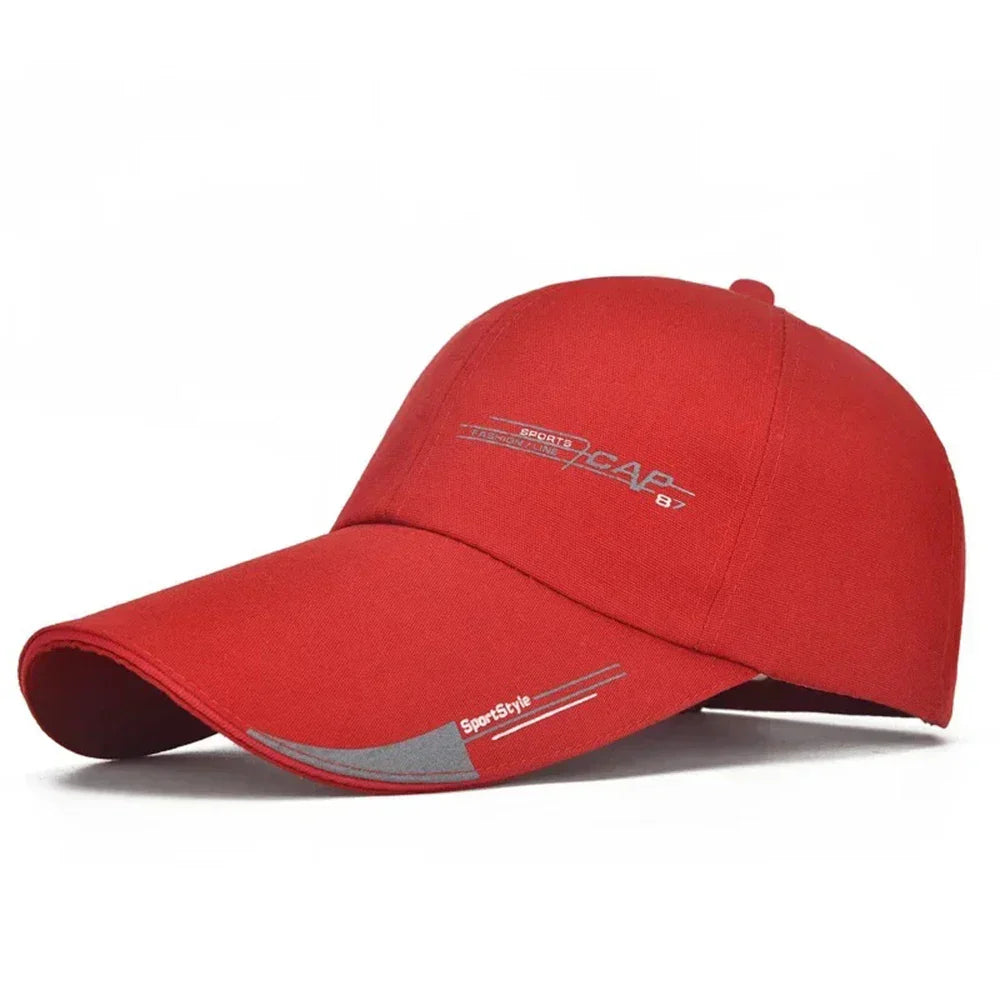 2025 Sports Cap Mens  For Fish Outdoor Fashion Line Baseball  Long Visor Brim Shade Snapback Sun Hat Bone Gorras