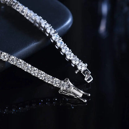 TY 3mm 4mm Moissanite Tennis Bracelet 925 Sterling Silver Full Dia Sier Plated Wedding Party Jewelry Bracelets For Women Man